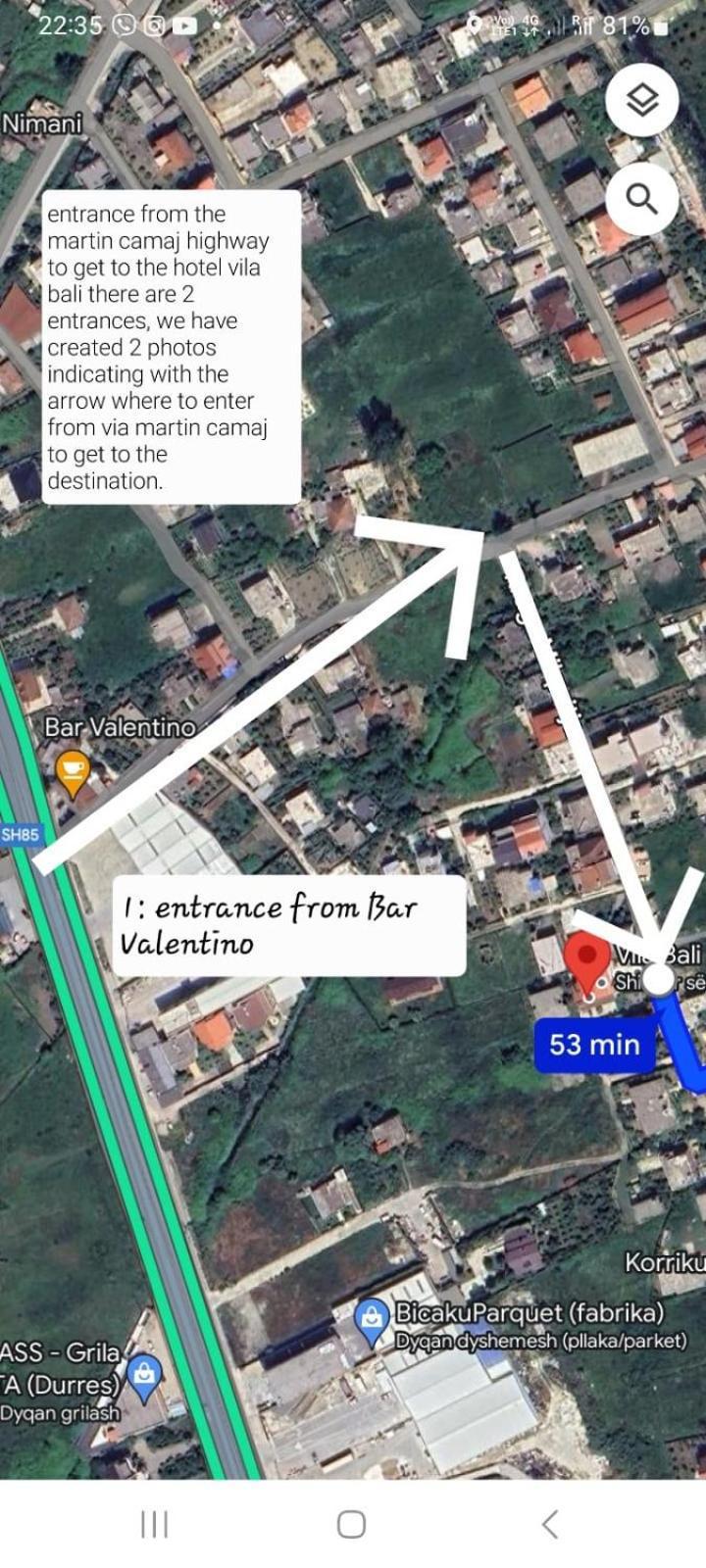 Vila Bali Durrës Esterno foto